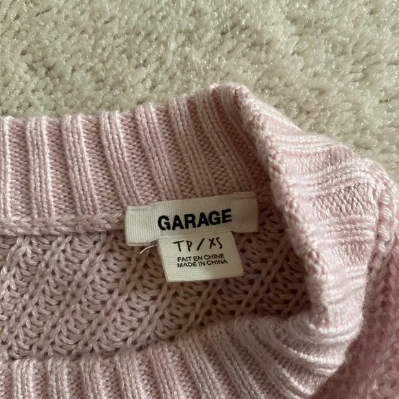 Garage Pink V-Neck Sweater - Picture 4 of 4